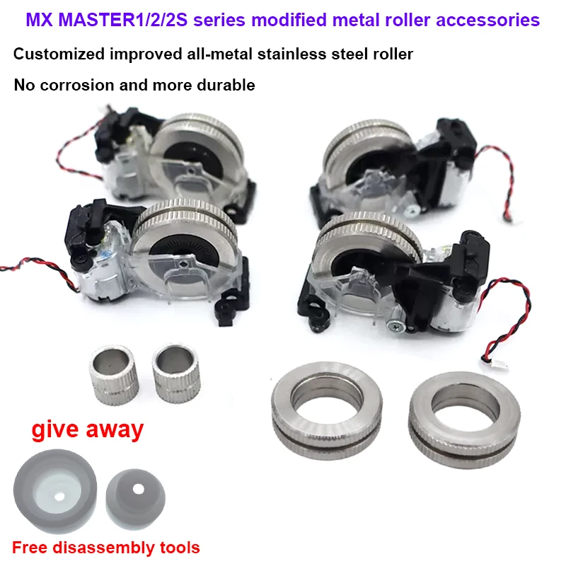 Anpassen für kompatible kabellose MX Master 1/2s-Maus mit verbessertem Metall-Scrollrad, seitlichen Tasten und Motherboard-Komponenten Image