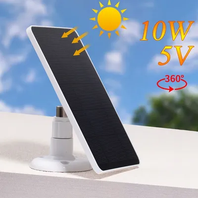 10w 5v Solar panel aufladen wasserdichtes tragbares Solar panel für Arlo Kamera/Eufy Sicherheit drahtlose Türklingel/Blink Video Türklingel