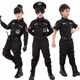 Jungen Mädchen Polizisten Kostüme Kinder Cosplay für Kinder Armee Polizei Uniform Kleidung Set Kampf