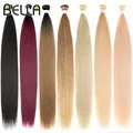 Bella Bone Straight Hair Extensions Ombre Blondine Fake Hair Bundles Super langes Haar Synthetisches