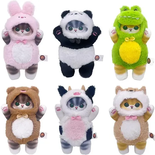 25cm Hai Katze Serie verkleidet Kaninchen Panda Kuh Katze Kawaii Stofftiere Mofus and Cosplay Hai