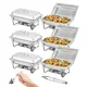 VEVOR 6-teiliges Chafing Dish Profi Set Wärmebehälter Edelstahl Buffet Set Rechteckig 6 x 7 5 L