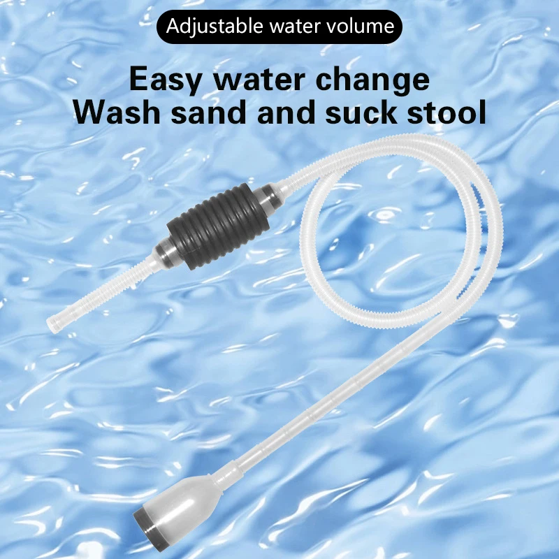1,5 m Siphonpumpe Mit Filter Düse Aquarium Wasser Wechsler Luftpumpe Reinigung Zubehör Handheld Aquarium Kies Reiniger Vakuum Image