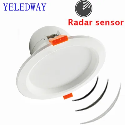 LED Einbau Down light Intelligenter Radars ensor LED Decken leuchte 5W 7W 9W Down lights Licht 220V Smart Spot Kaltweiß Beleuchtung