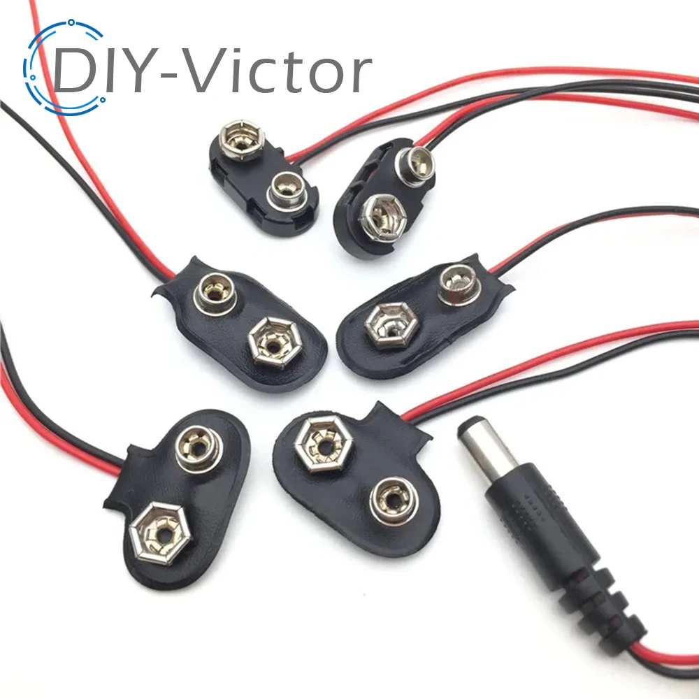 10PCS Experimentelle 9V Batterie Snap Power Kabel zu DC 9V Clip Männliche Linie Batterie Adapter für Arduino Uno R3 DIY Jack Stecker Image