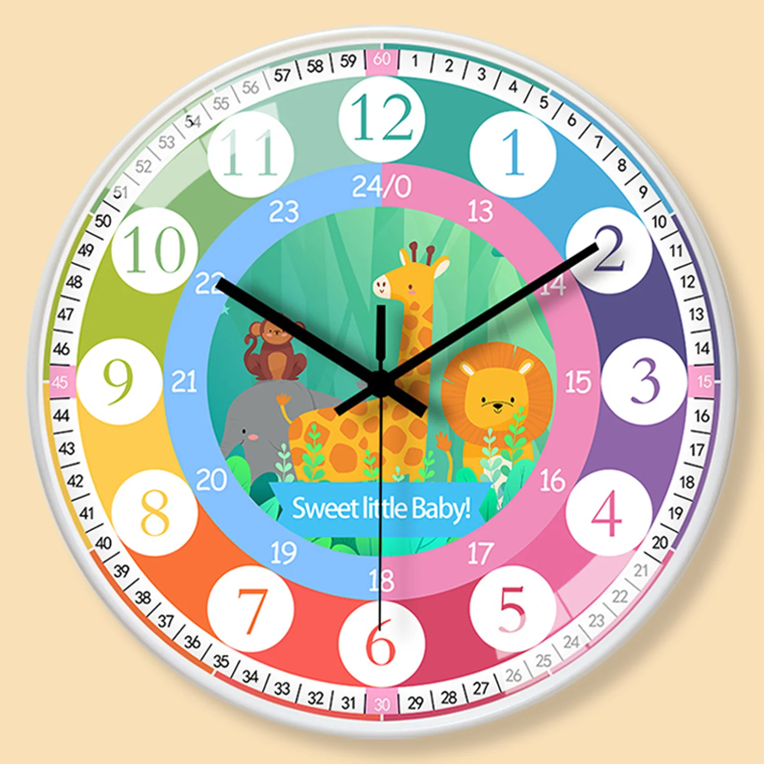 Früh kindliche Bildung Kinder lernen Wanduhr Cartoon Wanduhr Kinderzimmer Dekoration Geschenk Klassen zimmer Wanduhr