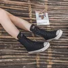 Größe 34-43 Frauen Schuhe Leinwand Casual High Top Schuhe Lange Stiefel Lace-Up Zipper Bequeme Flache Stiefel turnschuhe Tenis De Mujer