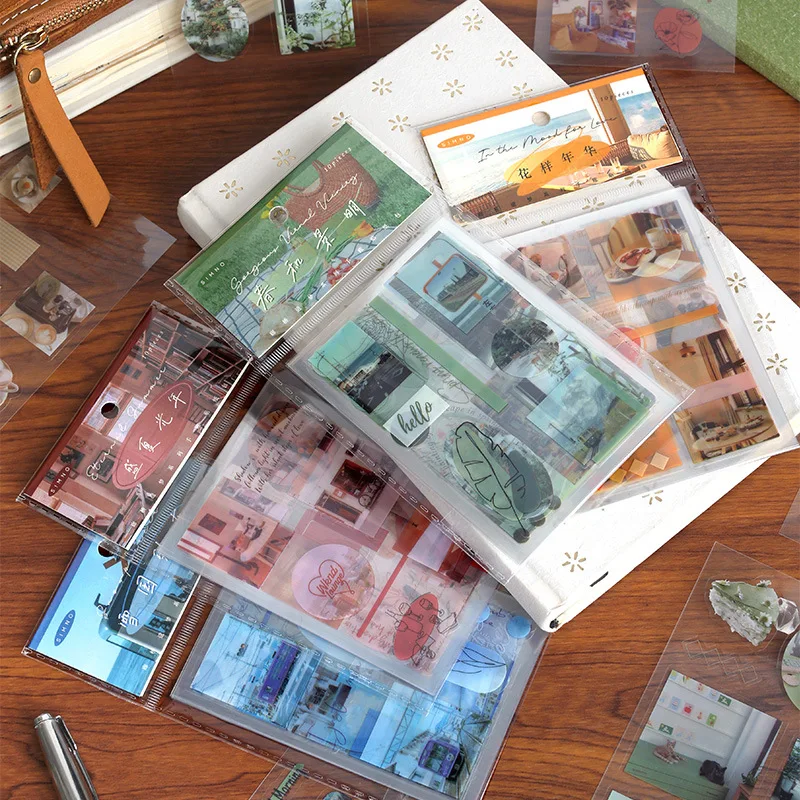 10 Blatt ins schöne Landschaft Aufkleber ästhetischen Kleber DIY dekorative Scrap booking Material handgemachte Junk Journal Image