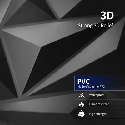 (12 Stück/20 Stück) 3D-Wandpaneel-Stereo-Dimension für Innenwanddekoration, geeignet für Wohnzimmer, Image