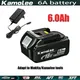 Kamolee 6000mAh 18V Li-Ion Batterie BL1860 Hand Bohrer Batterie Power Tools Unterstützung