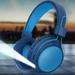 Pretxorve Bluetooth Tri- Mode Headset Wireless Heavy Bass Over-Ear Foldable Wireless And Wired Stereo HeadsetSoft Earmuffs &Light Weight For Prolonged Wearing Blue