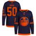 Connor Ungar Men's adidas Navy Edmonton Oilers Alternate Primegreen Authentic Custom Jersey