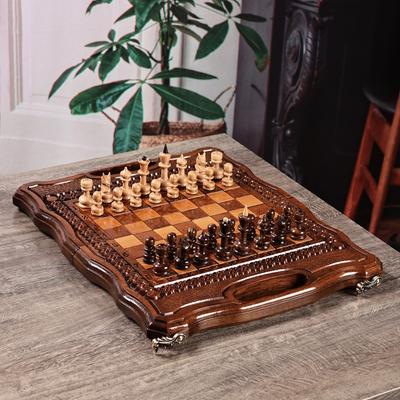 Double the Amusement,'Wood Chess & Backgammon Boar...