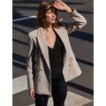 Sosandar Womens Relaxed Double Breasted Longline Blazer - 6 - Natural, Natural