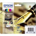 Epson Ink T1626, 16 Original Set Black, Cyan, Magenta, Yellow C13T16264012