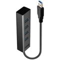 LINDY 43324 4 ports USB 3.1 hub (1st Gen) Black