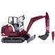 Wiking 0658 08 H0 Heavy-duty vehicle Mini-Excavator HR 18, magenta-red