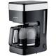 Severin KA 9263 Coffee maker Stainless steel (brushed), Black Cup volume=10 Glass jug, incl. filter coffee maker, Plate warmer