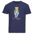 Polo Ralph Lauren T-SHIRT POLO BEAR AJUSTE EN COTON men's T shirt in Marine