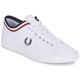 Fred Perry UNDERSPIN TIPPED CUFF TWILL men's Shoes (Trainers) in White