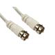 15m F Type Connector Lead Cable Coaxial with F Connectors - White