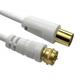 20m Metre TV Aerial Coax Cable Lead Male to F Satellite Connector Plug Coaxial