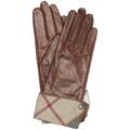 Women's Barbour Lady Jane Leather Gloves - Brown / Hessian