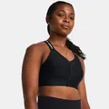 Women's Under Armour Infinity 2.0 High Zip Sports Bra Black / White L A-C