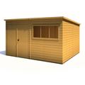 Shire Ranger Premium Shiplap Shed Workshop 12 ft x 10 ft, Brown