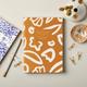 A5 Layflat Weekly Planner In Abstract Mustard Floral