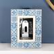 Blue Moroccan Tile Effect Photo Frame, Mother's Day