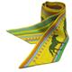 HERMES Twilly SEQUENCES Women's Scarf Muffler 100% Silk Multi [Yellow/Green]