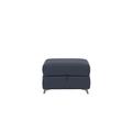 Missouri BV Leather Storage Footstool - BV Ocean Blue