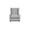 Boutique Collection - Blenheim Wing Chair with Oak Feet - Savoy Silver