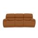 Rocco 3 Seater NC Leather Power Rocker Sofa with Headrests - Pecan Brown