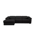 Nicoletti - Galileo Leather Left Hand Facing Chaise End Sofa with Power Recliner - Dali Nero