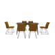 Ace Large Extending Dining Table and 6 Chairs - Grey/Yellow