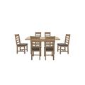 Hewitt Rectangular Extending Dining Table and 6 Slatted Chairs - Oak/New York Midnight