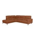 Axel HW Leather Left Hand Facing Chaise End Sofa - Pecan Brown