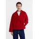 Stradivarius Short double-breasted coat Red S