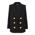 Balmain, Jackets, female, Black, XS, Crepe jacket with a shawl collar