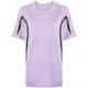 Adidas by Stella McCartney, Tops, female, Purple, XS, Lilac Stripe-Detailing Crew-Neck T-Shirt
