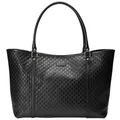 Gucci, Bags, female, Black, ONE Size, Black Leather Microguccissima Soft Tote Bag Women`s Model 449647 Bmj1G 1000