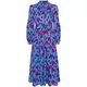 Diane Von Furstenberg, Dresses, female, Blue, XS, Leaf-Print Midi Dress