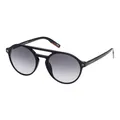 Ermenegildo Zegna, Accessories, unisex, Black, 54 MM, Ez0180 Sunglasses, Shiny Black/Grey Shaded