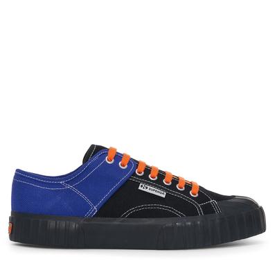 Superga 2630 Colorblock Panels - Black/blue/orange/fblack