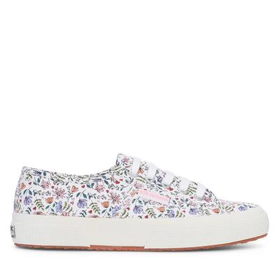 Superga 2750 Little Flowers Print - White/pink Melon Lilla Flowers