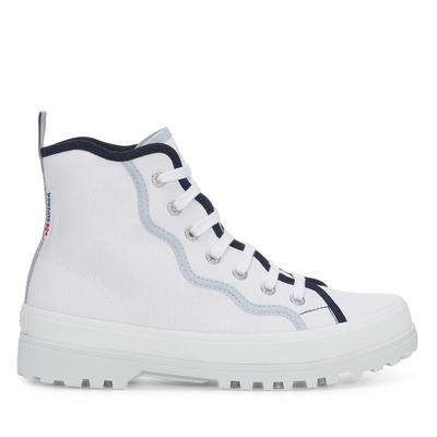 Superga 2341 Alpina Curly Bindings - White/shaded Blue Trainers