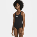 Nike Essential Older Kids' (Girls') Racerback 1-Piece Swimsuit - Black - Polyester