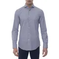Boss, Shirts, male, Blue, XL, Jemerson Casual Shirt, French Neck, Striped, Slim Fit